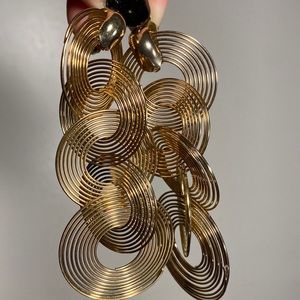 Gold clip-on earrings